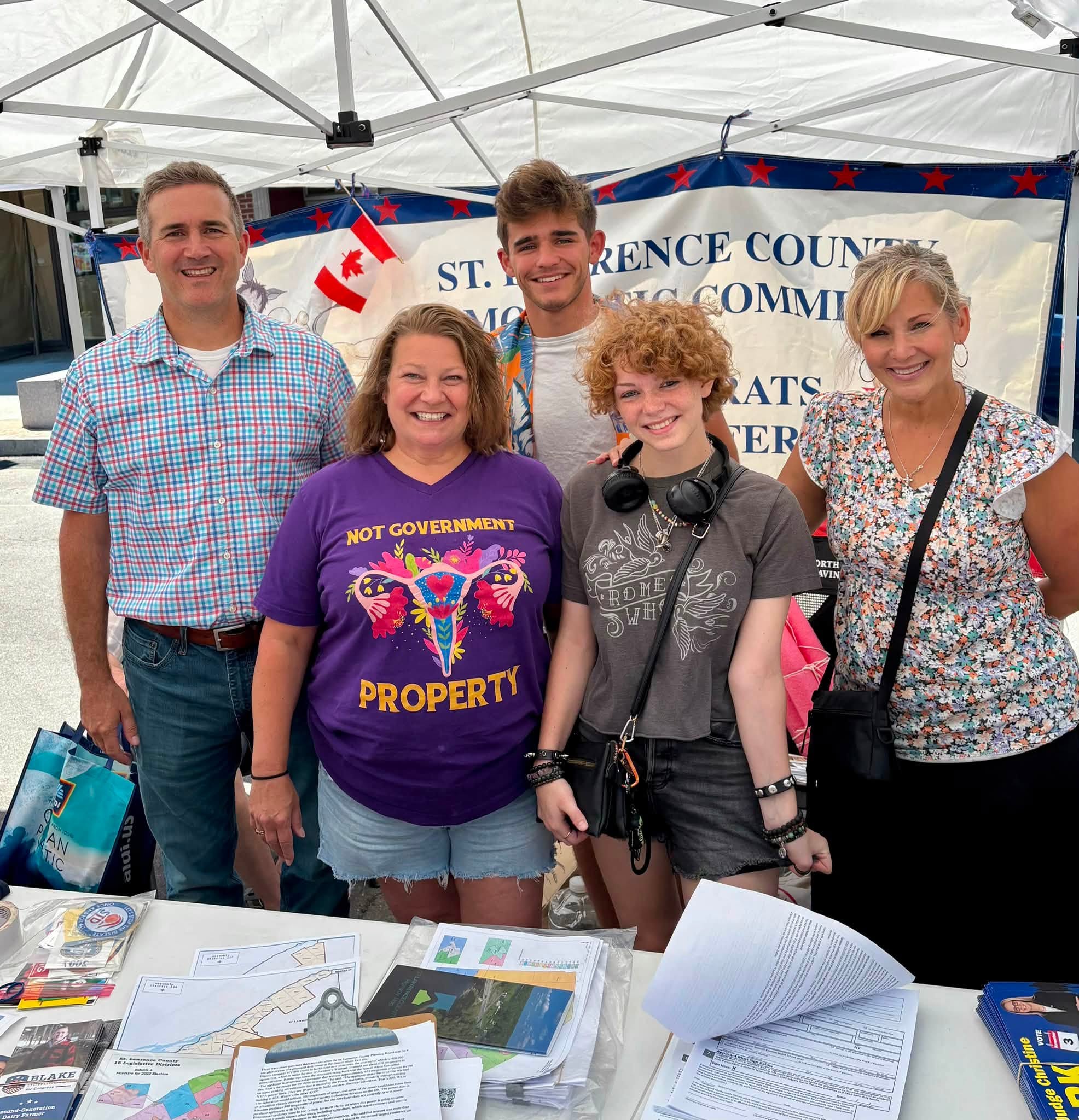 Blake Gendebien with pro-abortion activists
