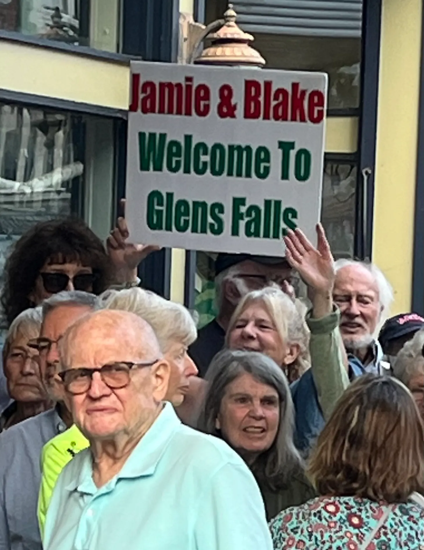 Welcome Jamie & Blake to Glens Falls Sign